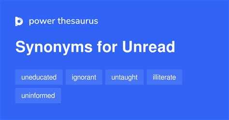 Unread Synonyms 231 Words And Phrases For Unread