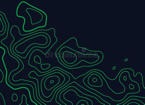 Green Topographic Map With Contour Lines And Attraction Seamless Vector Pattern Stock Vector