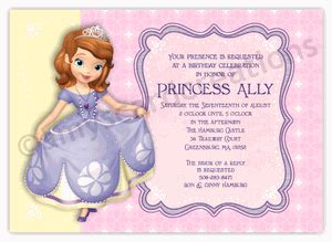 Sofia the first party invitation template instant download. Princess Sofia the First Birthday Invitation