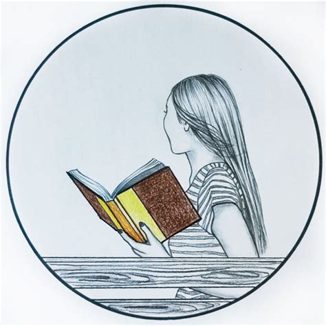 A cute girl reading book drawing - step by step easy pencil sketch