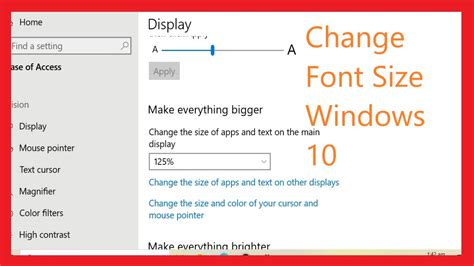 How To Change Font Size Windows Youtube