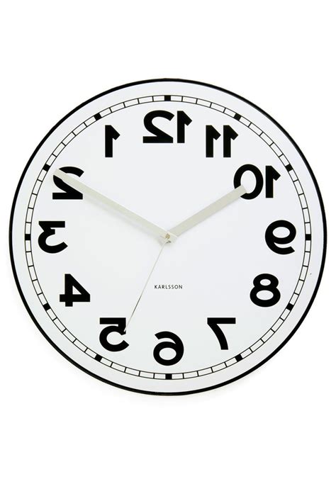 Backwards To The Future Clock By Present Time White Black Dorm