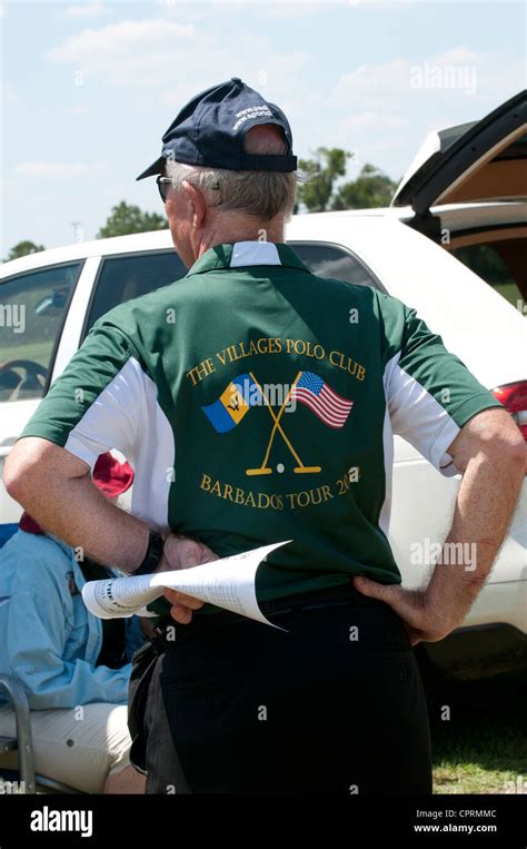 Polo Shirt Being Worn By A Member Of The Villages Polo Club Florida Usa