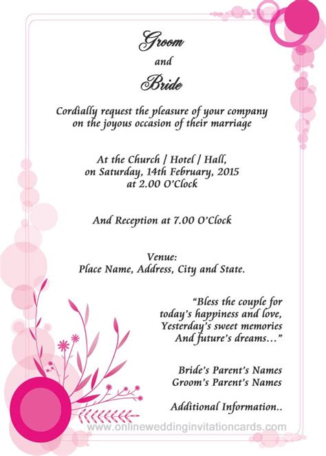 Invitations, especially wedding invites, can contain more than just a single card. online wedding invitation sample Examples of wedding ...