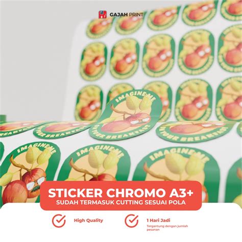 Jual Cetak Stiker Label Cutting Stiker Chromo A Shopee Indonesia