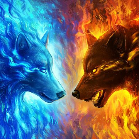 Freetoedit Wolves Ice Fire Cold Image By Mmiguelesro8