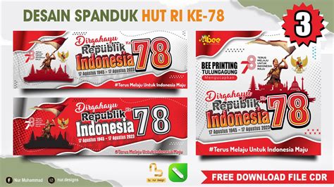 Desain Spanduk Dirgahayu Republik Indonesia Hut Ri Tahun Free Cdr