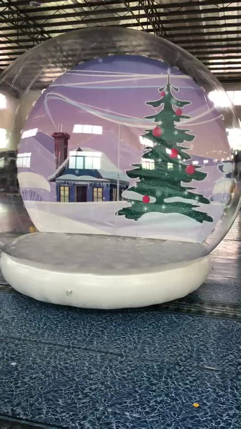 Christmas Decoration Human Snow Globe Life Size Snow Globe Clear Inflatable Dome For Live Show