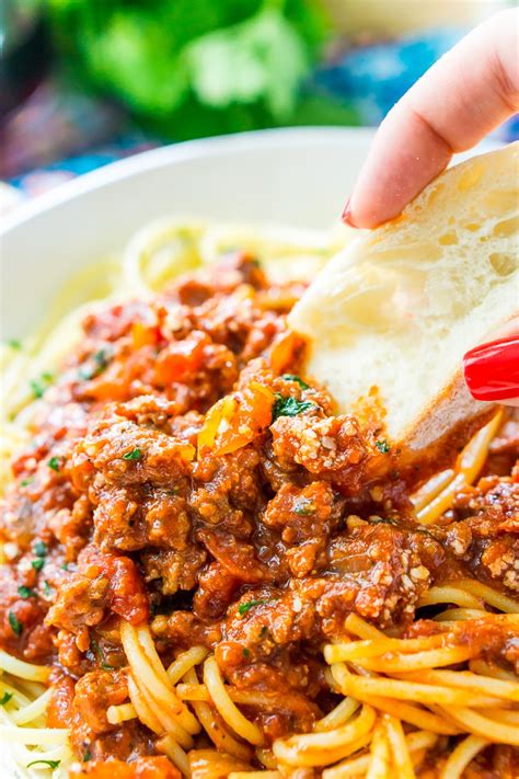 Spaghetti Bolognese Sauce Recipe Sugar And Soul