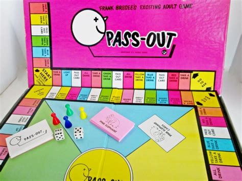 Pass Out Drinking Game Frank Bresees Adult Board Game