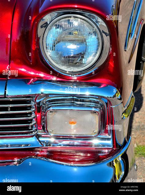Classic Car Headlight Stock Photo Alamy
