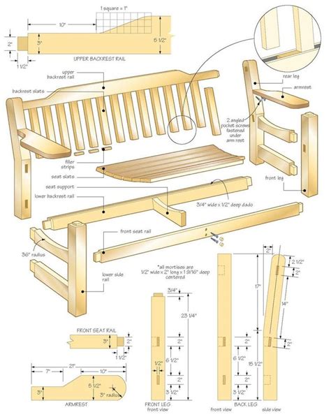 Classic Garden Bench Woodworking Furniture Plans Outdoor Furniture