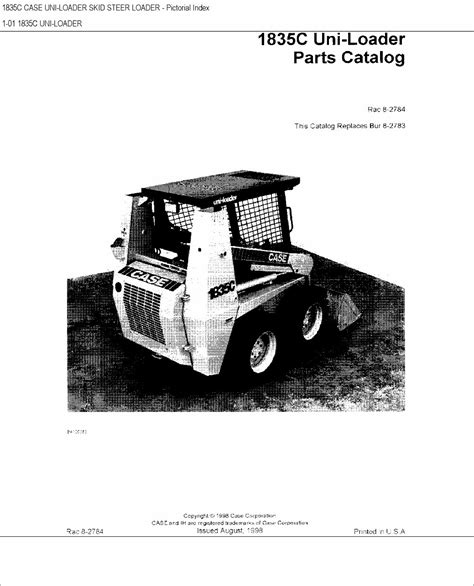 Case 1835С Skid Steer Loader Parts Catalog Manual