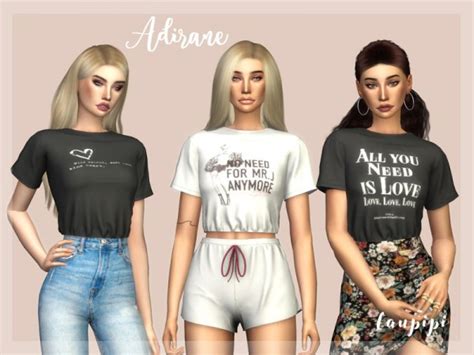 The Sims Resource Adirane T Shirt By Laupipi • Sims 4 Downloads