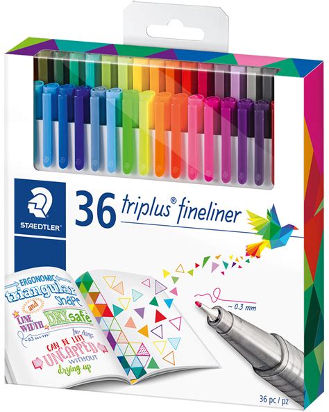 Staedtler Triplus Fineliner Pens Assorted Colours Pack Of 36 334 C36 The Online Pen Company