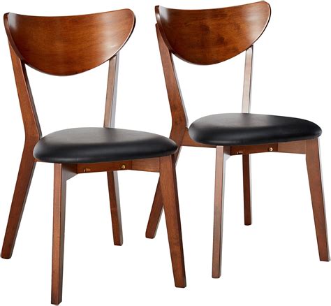 Molly mid century modern dining chairs with rubberwood frame (set of 2). Coaster 105362 Home Furnishings Side Chair Set of 2 Dark ...