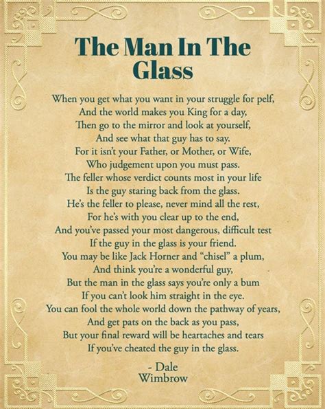 The Man In The Glass Poem Art By Dale Wimbrow  And Png Etsy