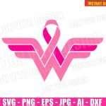 Breast Cancer Awareness Wonder Woman Svg Cut File For Cricut