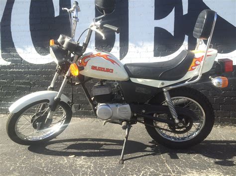 1979 Suzuki Or50 Orange White Flames Chopper Style Vintage 50 50cc