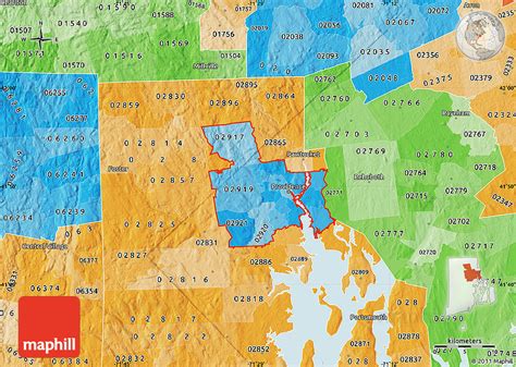 Political Shades Map Of Zip Codes Starting With 029