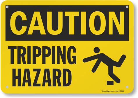 Smartsign U Na Caution Tripping Hazard Sign X