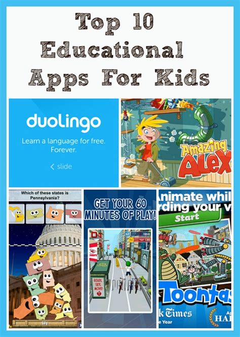 The app offers animations, games, books, songs, puzzles, and coloring activities. Top 10 Educational Apps For Kids