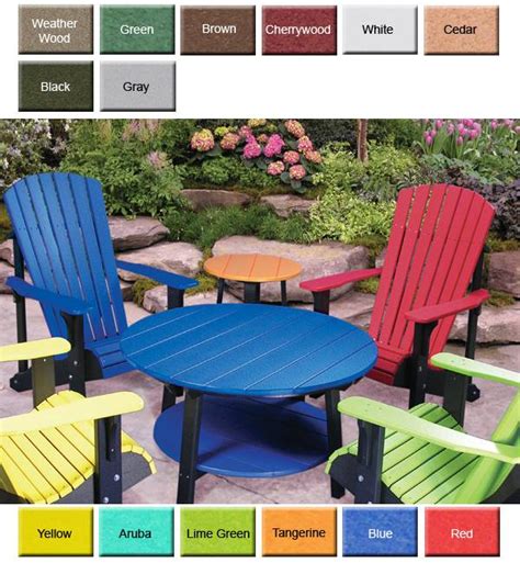 Outdoor Poly Furniture Luxury Poly Pdlxad Fan Back Adirondack Chair