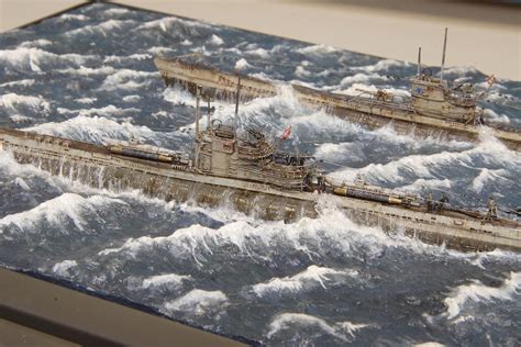 u 96 and u 995 submarine type viic 1 350 scale model diorama scale model ships scale models