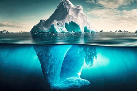Premium Photo Floating Iceberg Resembling Head Of Terrible Monster