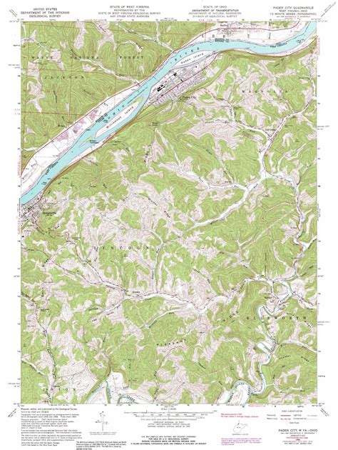 Paden City Topographic Map 124000 Scale West Virginia