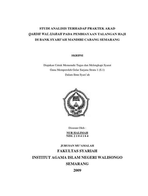 Contoh Proposal Penelitian Kuantitatif Perbankan Syariah Pdf
