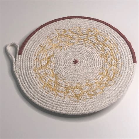 Machine Embroidered Rope Bowls Tough Kitten Crafts