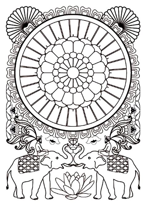 Blank map of ancient rome coloring pages. India elephants - India Adult Coloring Pages