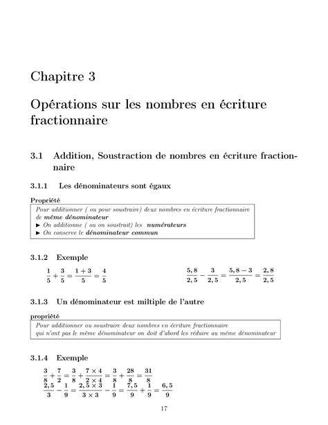 Opérations sur les fractions Cours et exercices MA Allobabe