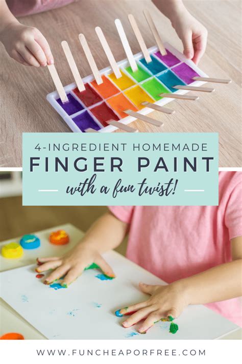 Homemade Finger Paint 4 Ingredient Recipe Fun Cheap Or Free
