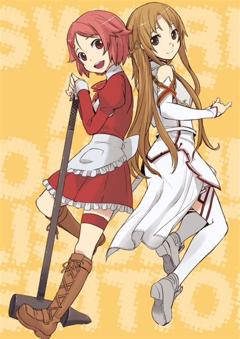 Asuna And Lisbeth Sword Art Online Drawn By Kurusu Tatsuya Danbooru