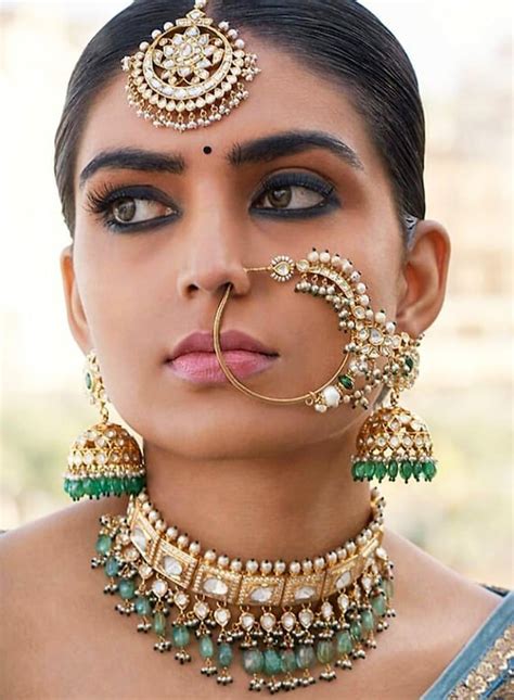 Sabyasachi Jewelry Indian Nose Ringbridal Nose Ring Indian Etsy