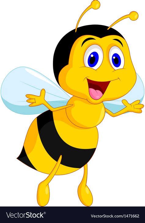 cute bee cartoon royalty free vector image vectorstock cartoon bee cute bee bee