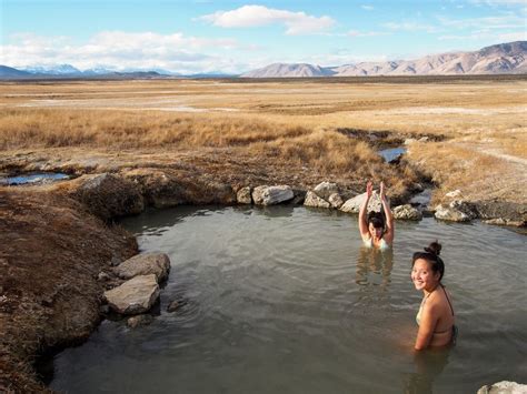 this natural hot spring in northern california lets you soak with expansive views of the desert