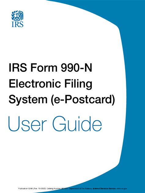 990 N Electronic Filing E Postcard 2022 2024 Form Fill Out And Sign
