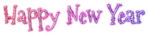 Happy New Year Neon Text Clipart