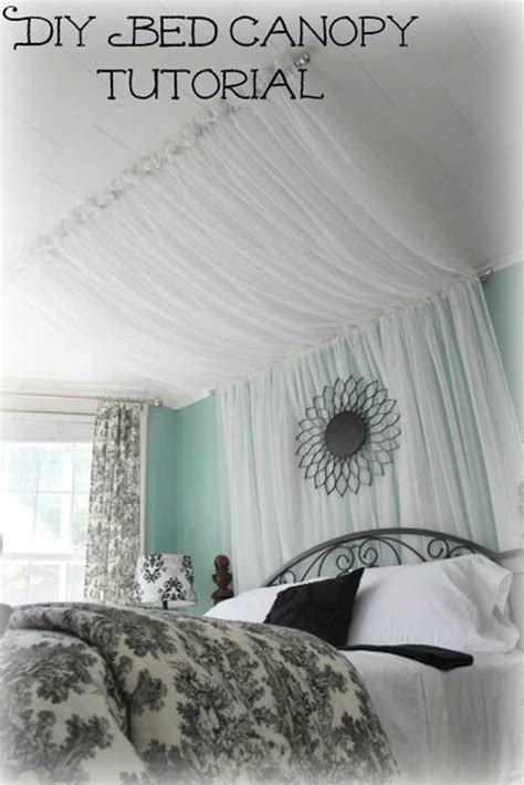 If you're looking for ways to spruce up your bedroom to look more elegant, dreamy or glamorous, purchasing a canopy bed or simply adding a. 20 Magical DIY Bed Canopy Ideas Will Make You Sleep ...
