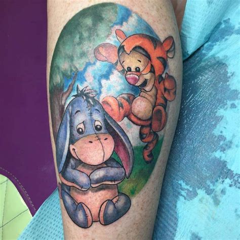 Eeyore And Tigger Done By Robbie Ripoll At Chapel Of Love Tattoo In
