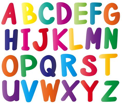 English Alphabets In Many Colors 431275 Vector Art At Vecteezy