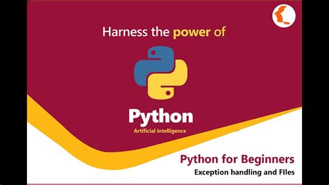 Python Tutorial For Beginners Full Course Exception Handling And File