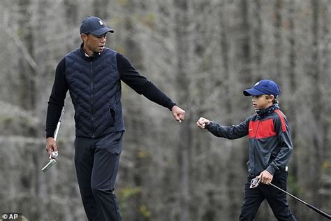 Tiger Woods And His Year Old Son Charlie Show Off Stunningly