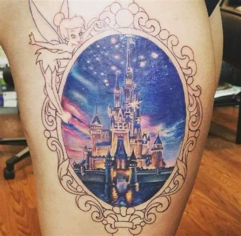 60 Wonderful Disney Tattoo Ideas For Disney Lovers Disney Castle