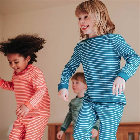 Organic Cotton Stripe Kids Pyjamas By Littlechook