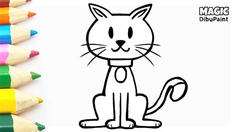 Dibujar Y Pintar 🐈 Cómo Dibujar Un Gato Paso A Paso Youtube