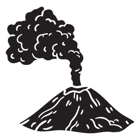 Volcanic Eruption Black Png And Svg Design For T Shirts